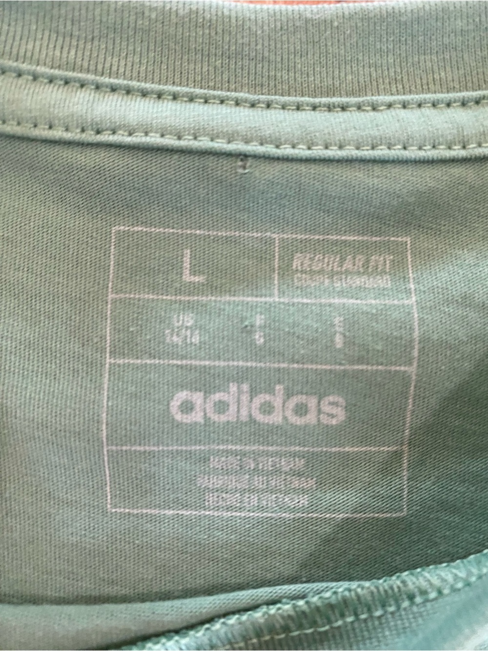 Adidas Shirt Boy’s Large Green Color Block Tee Preppy Sporty Back To School - Picture 2 of 4